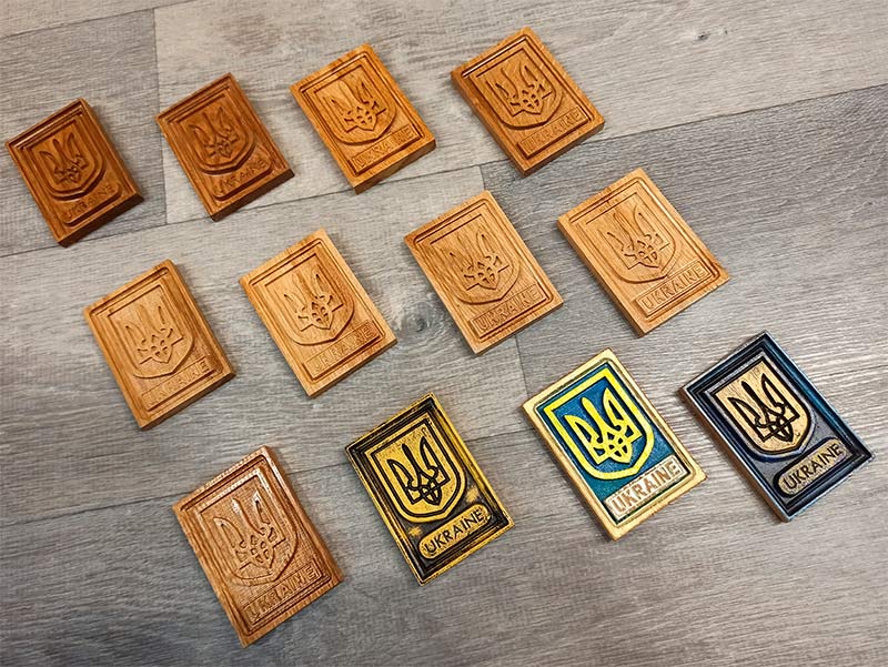 Сувенір магніт герб України. Виробництво